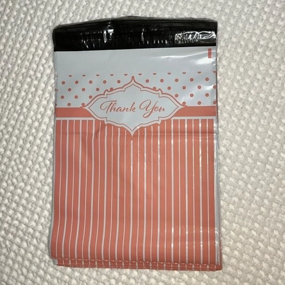 Poly mailers Pink 30 PC 10x13 Thank You Stripes Polka Dots Chevron Shipping Bags